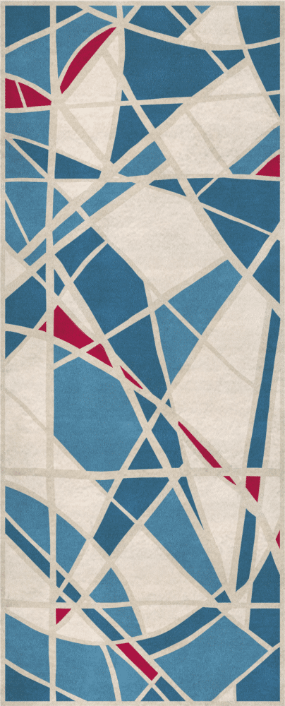 tapis Boulevard de Courcelles bleu