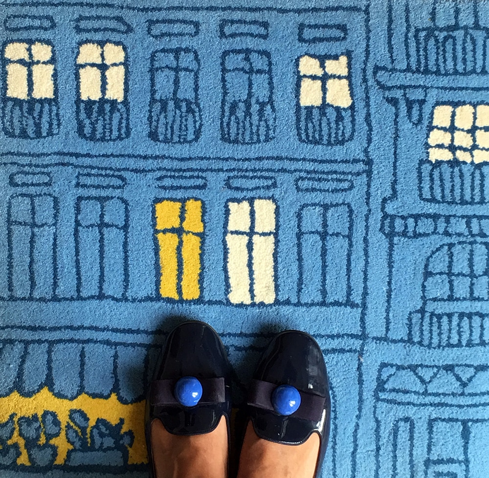 A high-end square Paris rug